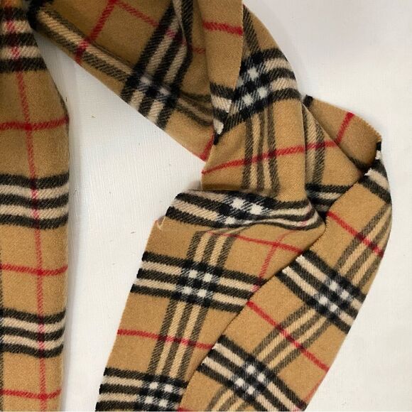 🌺BURBERRY Nova Check Lambswool Scarf Beige - Picture 5 of 10